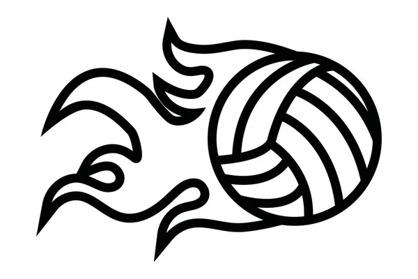 Volleyball Logo Icon Design Flat Modern Isolated Illustration — Wektor stockowy