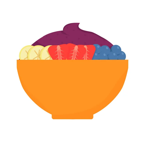 A bowl of acai icon design vector flat modern isolated illustration