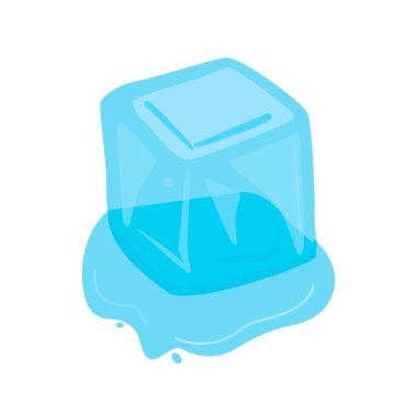 ice cube design vector icon flat modern isolated illustration