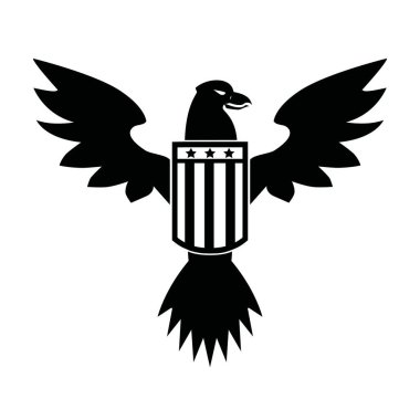 eagle seal design vector flat modern isolated illustration