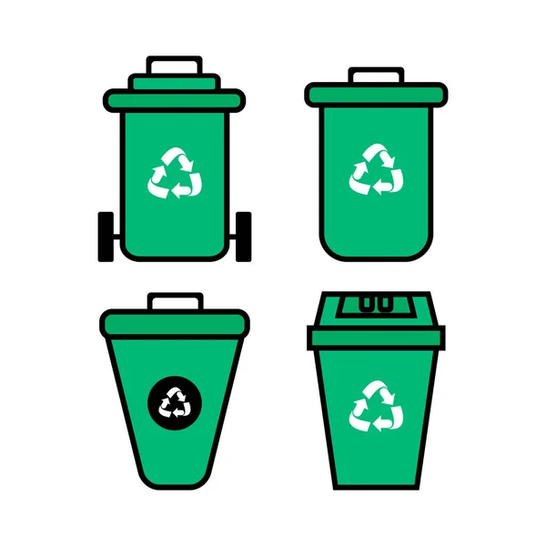 Dumpster Cartoon Icon Design Flat Modern Vector Illustration – stockvektor