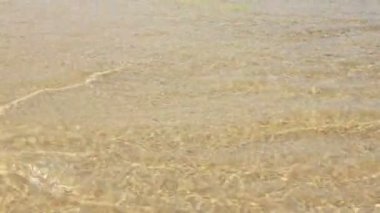 Deniz kıyısında büyük dalgalar kopuyor. Temiz su. Deniz Burnu.