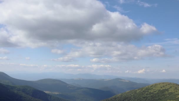 Górski Krajobraz Timelapse Ruchome Chmury Ukrainie — Wideo stockowe