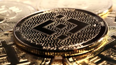 Bitcoins arka planında para şifreli para binası. BNB.