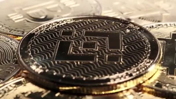 Bitcoins Arka Planında Para Şifreli Para Binası Bnb — Stok video