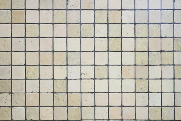 Béžová Keramická Mozaika Čtvercového Tvaru Pozadí Keramických Dlaždic Keramické Dlaždice — Stock fotografie