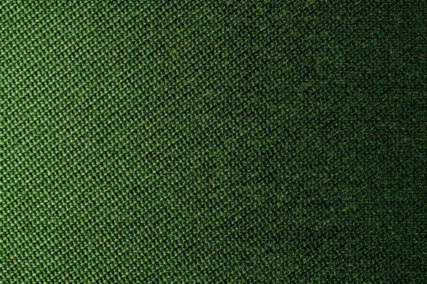 Темно Зеленый Фон Текстильного Материала Плетеным Узором Крупным Планом Структура — стоковое фото