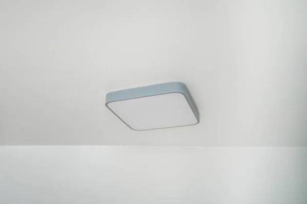 Square Minimalist Simple Lamp White Ceiling Lamp Does Attract Attention —  Fotos de Stock