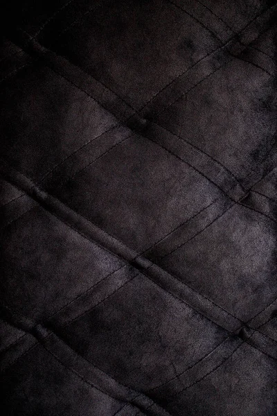 Quilted Velour Buttoned Classic Black Color Fabric Wall Pattern Background — 스톡 사진