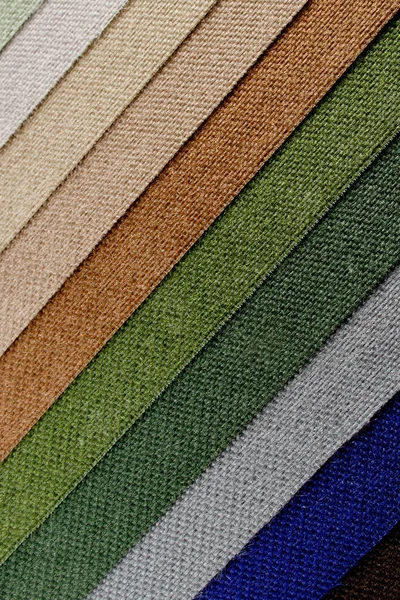 Farklı Kumaş Renkleri Kataloğu Yoğun Kumaşın Renk Çeşitliliği Renk Paleti — Stok fotoğraf