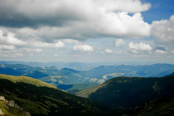 View Blue Sky Mountain Landscape Scene Early Morning Mountain Natural — стоковое фото