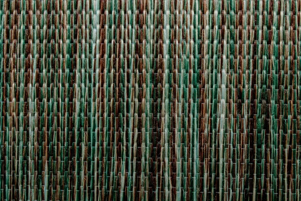 Pozadí Propletenými Různými Vlákny Zblízka Struktura Husté Tkaniny Texturou Textilní — Stock fotografie