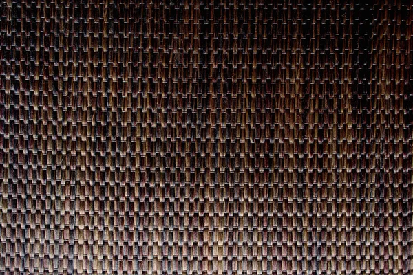 天然藁で作られたウィッカーの背景 高密度に織りわらパターンのフルフレーム 自然背景 — ストック写真