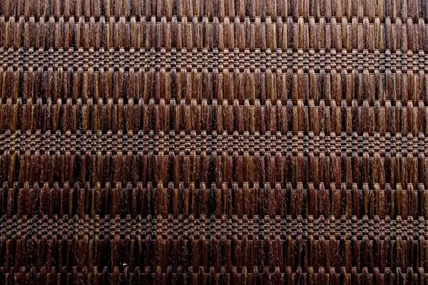 Wicker Background Made Natural Straw Full Frame Densely Woven Straw — стоковое фото