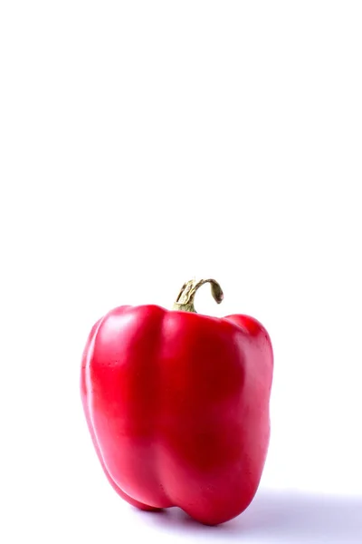 Pimiento Rojo Aislado Sobre Blanco Con Camino Recorte Pimientos Pimentón —  Fotos de Stock