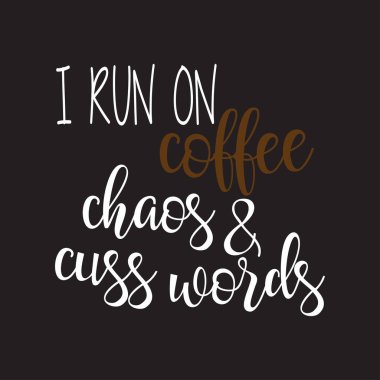 Yazdırma ögeleri için kahve tipografi tasarımı