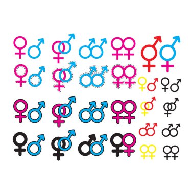 Cinsiyet şarkıları, vektör illüstrasyon tasarımı