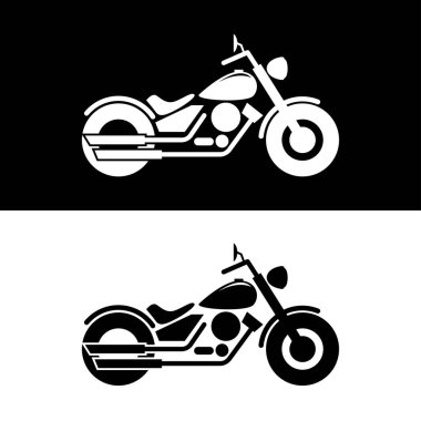 Motosiklet, vektör çizimi basit tasarım