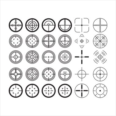 Atış hedefi kümesi, vektör illüstrasyon tasarımı