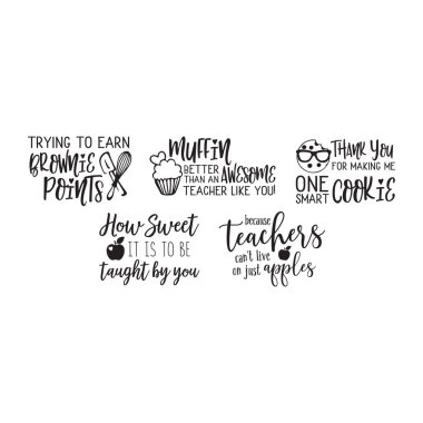 Öğretmen stili baskılar, vektör illüstrasyon tasarımı