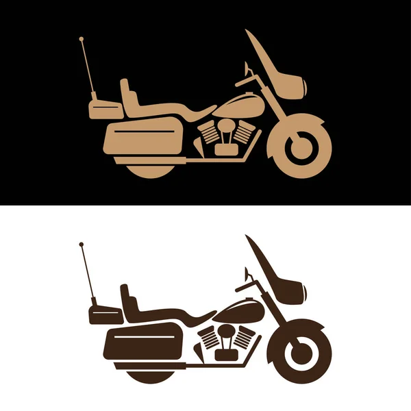 Motocicleta Ilustração Vetorial Design Simples — Vetor de Stock