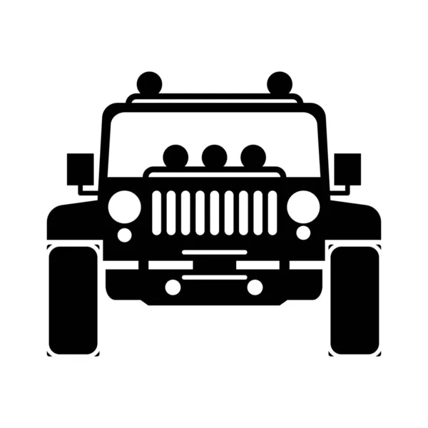 Beyaz arkaplanda Jeep araç vektör illüstrasyon taşımacılığı
