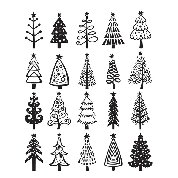 stock vector Xmas Tree Print ready vector design for printing item, Black and white view