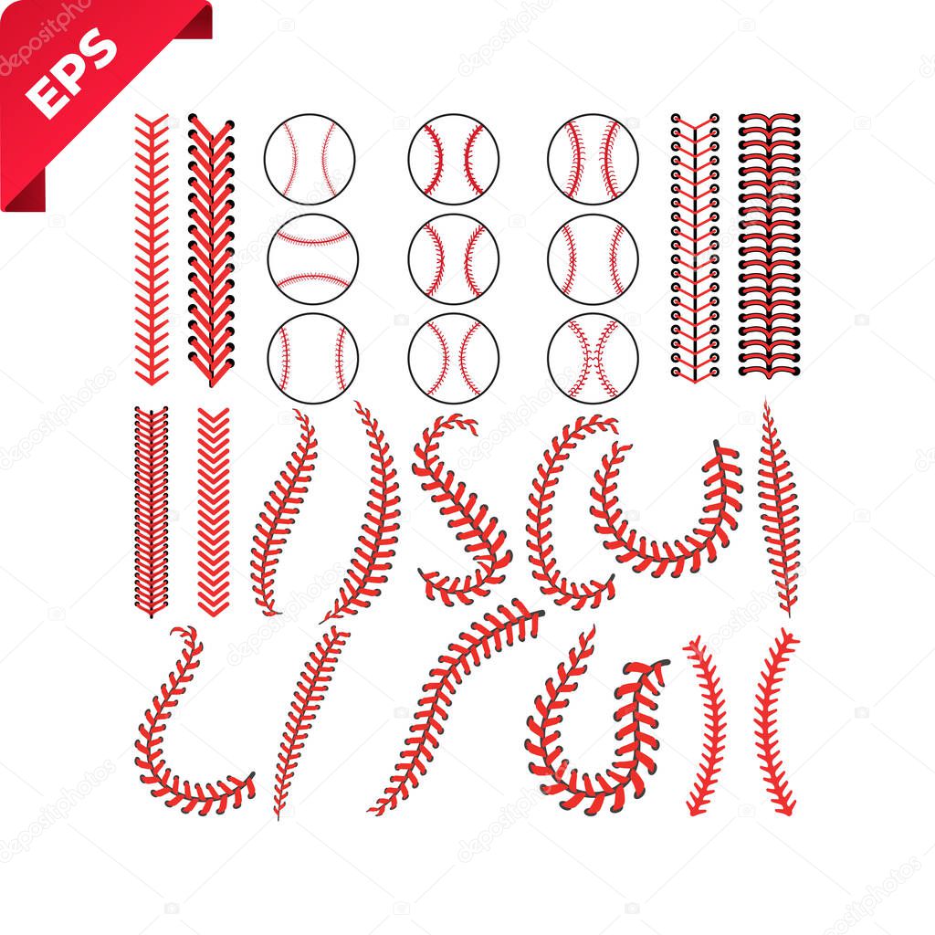 Baseball vector coloring shape and view