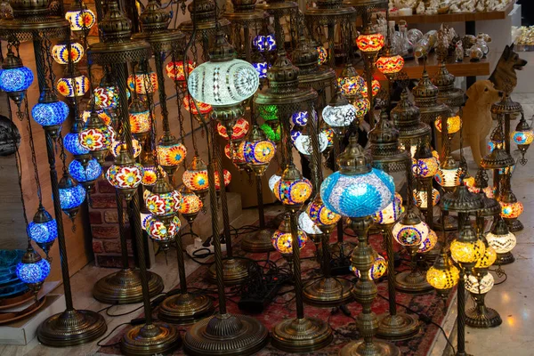 Mosaic Colorful Ottoman Lamps Lanterns — Stock Photo, Image