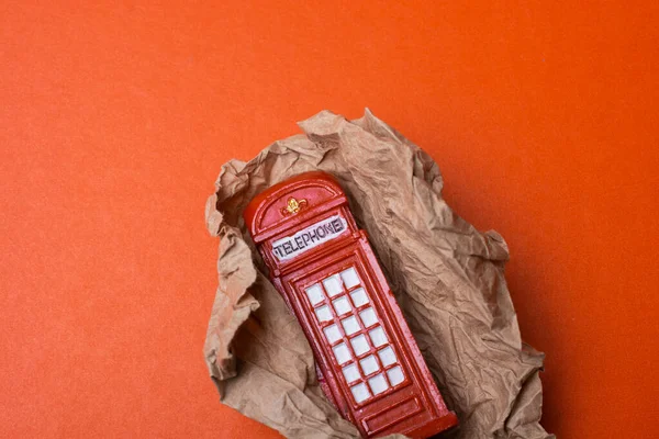 Rote Telefonzelle Klassischen Britischen Stil London — Stockfoto