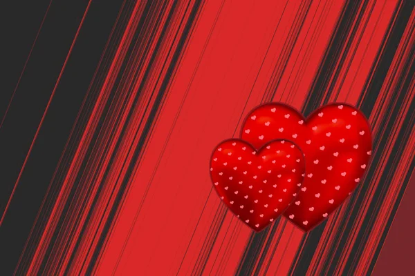 Cuori Collegati Sfondo Amore Felice Biglietto Visita San Valentino Amore — Foto Stock