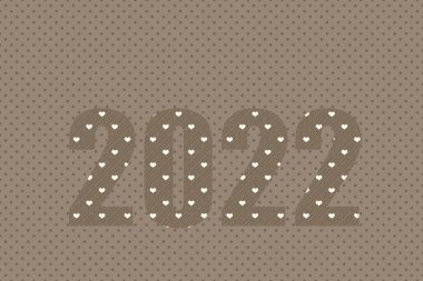 Yeni yıl 2022 şablonu. Renkli 2022 Metni. 2022 mutlu yıllar. Selamlama, davet, pankart veya arkaplan için 2022 tasarım.