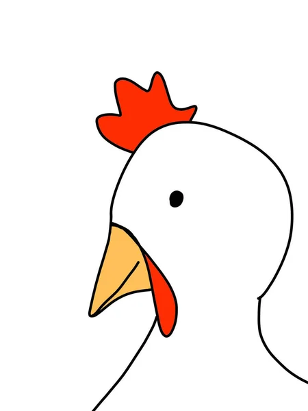 Rooster Cock Bird Farm Agriculture Poultry Domestic Fowl Meat Vector — Stockfoto