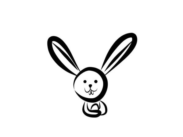 Conejo Logotipo Plantilla Vector Icono Símbolo Ilustración —  Fotos de Stock