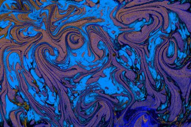 .Geleneksel Ebru bilye sanatı. Kumaş için soyut mermer çiçek deseni