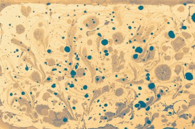 .Geleneksel Ebru bilye sanatı. Kumaş için soyut mermer çiçek deseni