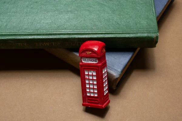 Klasyczny Brytyjski Styl Red Phone Booth London — Zdjęcie stockowe