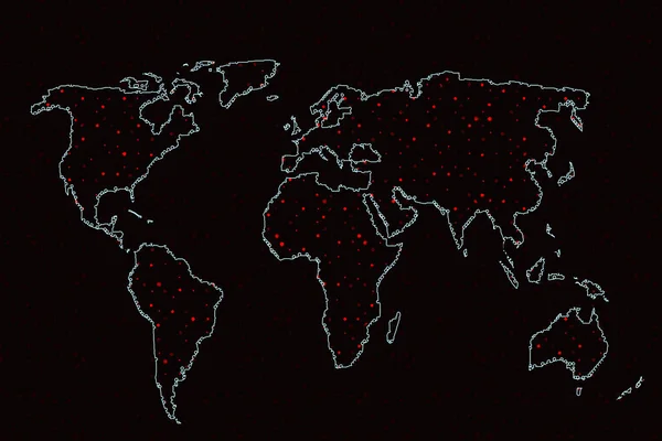 世界地图设计 地球与大陆 欧洲和美洲 亚洲和澳大利亚地图 平面地图模板 用于网站模式 Anual报告 指南针 — 图库照片