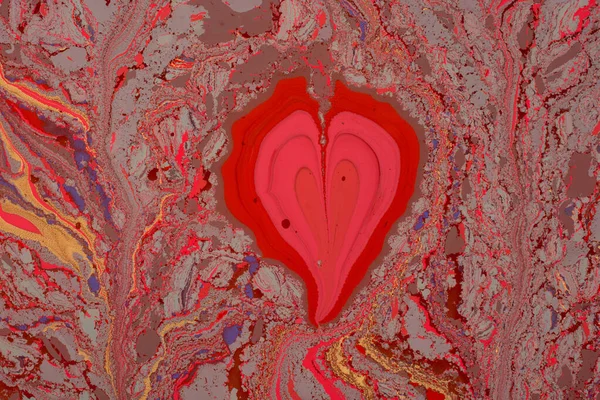 Intensiv Färgstark Blandning Livfulla Färger Abstrakt Modern Kärlek Koncept Romantisk — Stockfoto