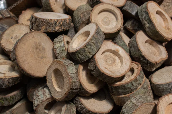 Kleines Stück Geschnittenes Holz Log Für Holz Textur Hintergrund Verwendet — Stockfoto