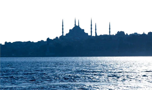 Mezquita Aislada Sobre Fondo Blanco Fondo Islámico Mezquita Estambul — Foto de Stock