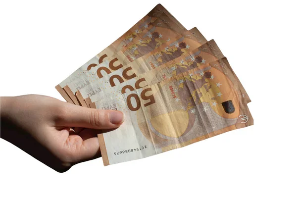 Měna Evropské Unie Euro Bankovky Pozadí Eurohotovosti Bankovky Euro Money — Stock fotografie
