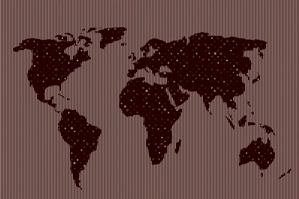 Projekt Mapy Świata Ziemia Kontynentami Mapa Europy Ameryki Azji Australii — Zdjęcie stockowe