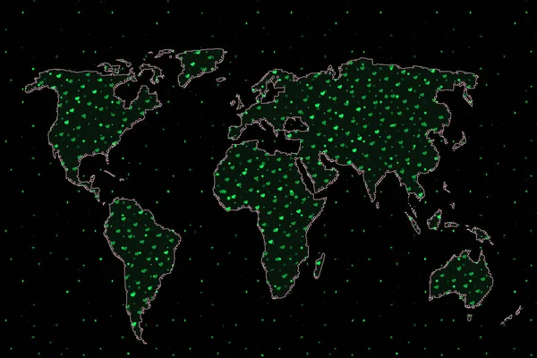 World map design.  Earth with continents.  Map of europe and america, Asia and Australia. Flat Earth map template for web site pattern, anual report, inphographics.