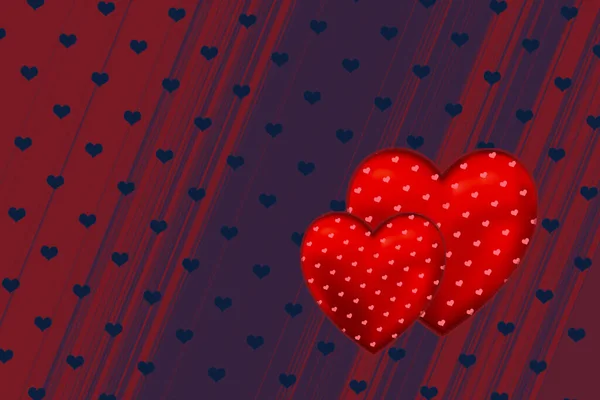 Połączone Serca Tle Miłosnym Dla Szczęśliwych Walentynek Kartka Miłość Romans — Zdjęcie stockowe