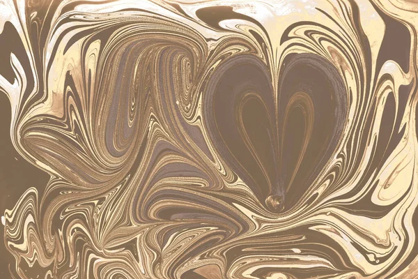 Abstract Picture Heart Creative Marbling Heart Pattern Background Texture — 图库照片