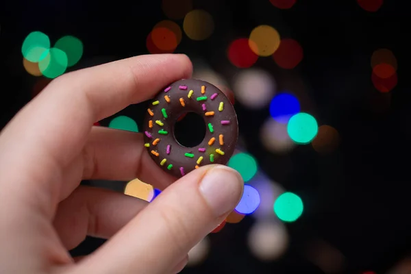 Tatlı Pasta Donut Tasarımı Menü Reklam Poster Kafe Bayrağı Fırın — Stok fotoğraf