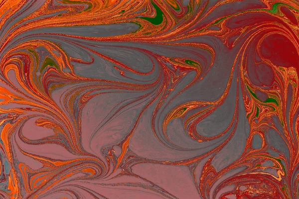 Ebru Mermer Yapımı Sanat Geleneksel Ebru Tekniği Mermer Sıvı Mürekkep — Stok fotoğraf