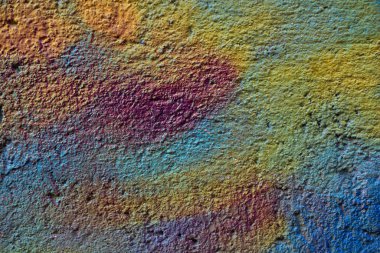 Soyut arkaplan dokusu olarak çeşitli renklere boyanmış duvar yüzeyi