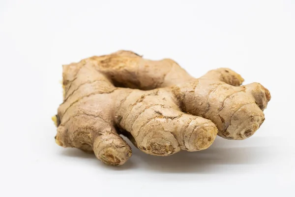 Fresh Ginger Isolated White Background Herb Medical Concept — Stock Photo, Image